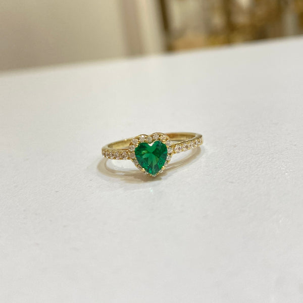 Anillo Corazón Verde