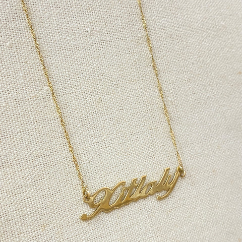 Collar Nombre Oro 10K