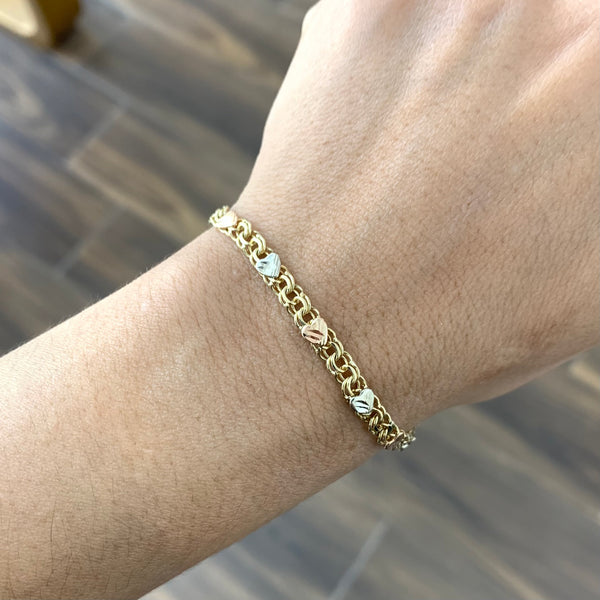 Pulsera China Corazones