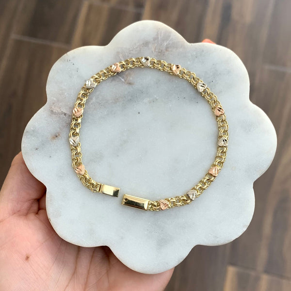 Pulsera China Corazones