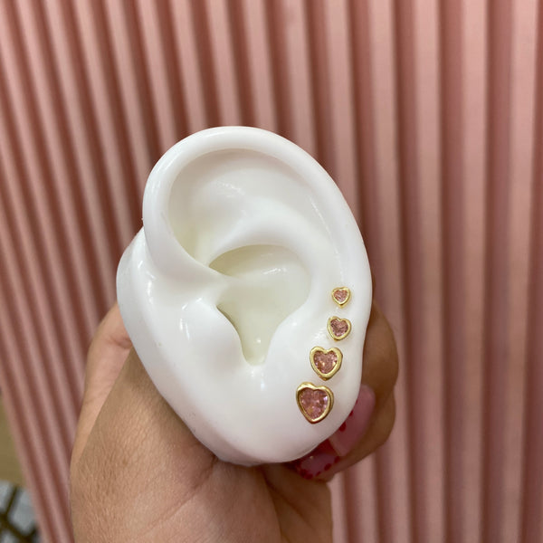 Broquel Corazón Bisel Rosa