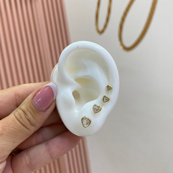 Broquel Corazón Bisel Blanco