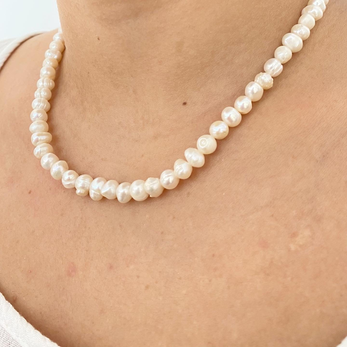 Choker Perlas