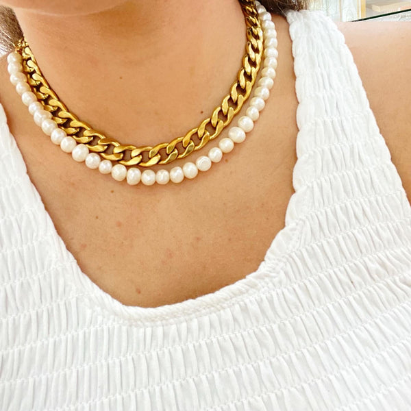 Choker Perlas
